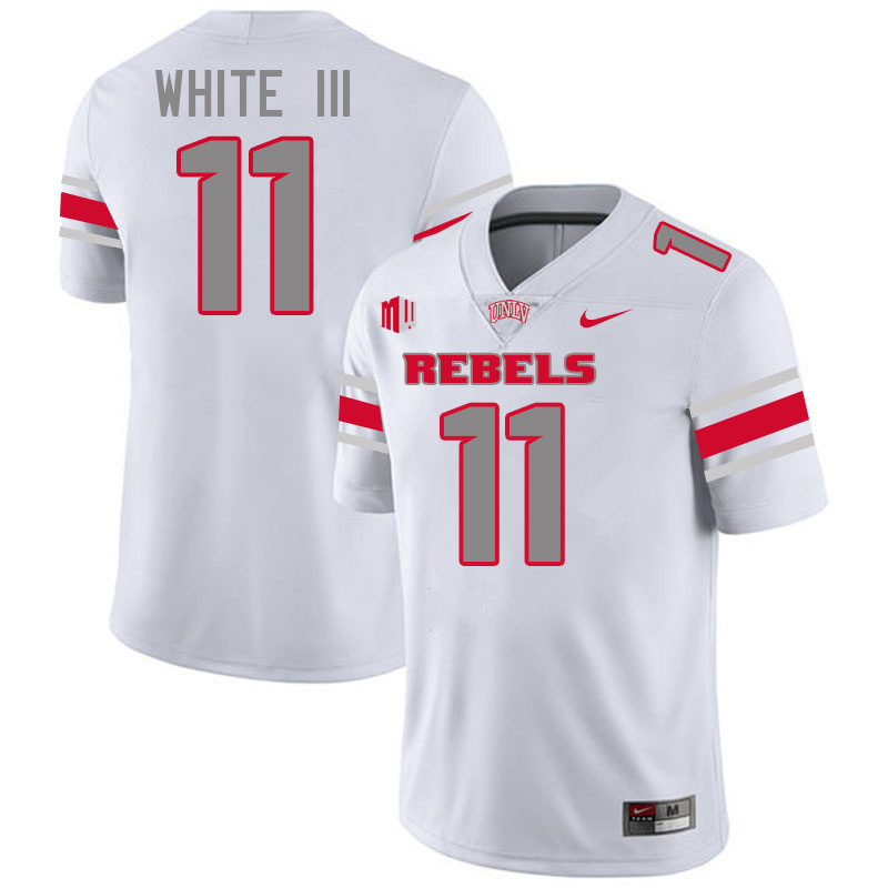 UNLV Rebels #11 Ricky White III College Football Jerseys,Uniforms-White